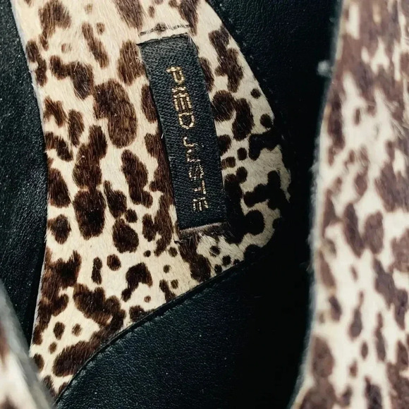 Anthropologie Pied Juste Calf Hair Wedged Booties - Picture 7 of 8